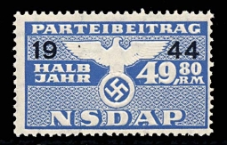 Nazi Party Dues Stamp  1944 49.80RM